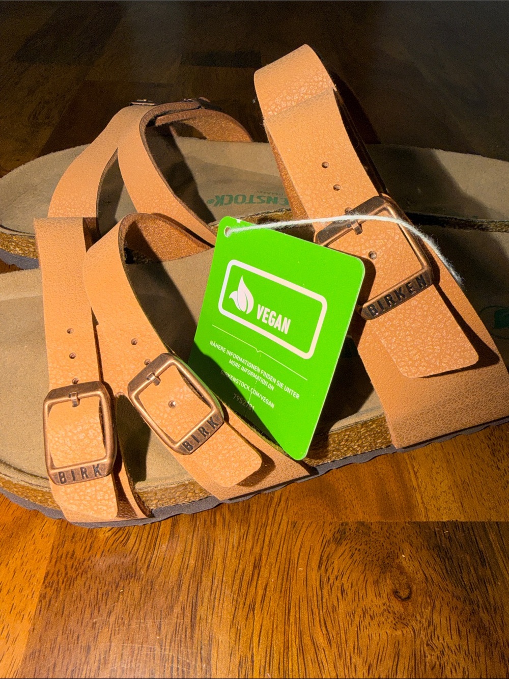 Birkenstock Women's Triple-Strap Vegan Sandals in Peach USA 10/10.5 - Picture 6 of 10